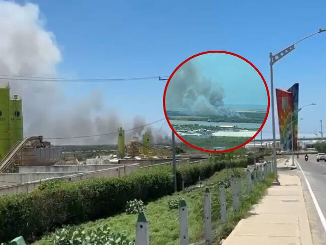 Quemas en el Vía Parque Isla Salamanca que afectan a Barranquilla./ Foto: Cortesía