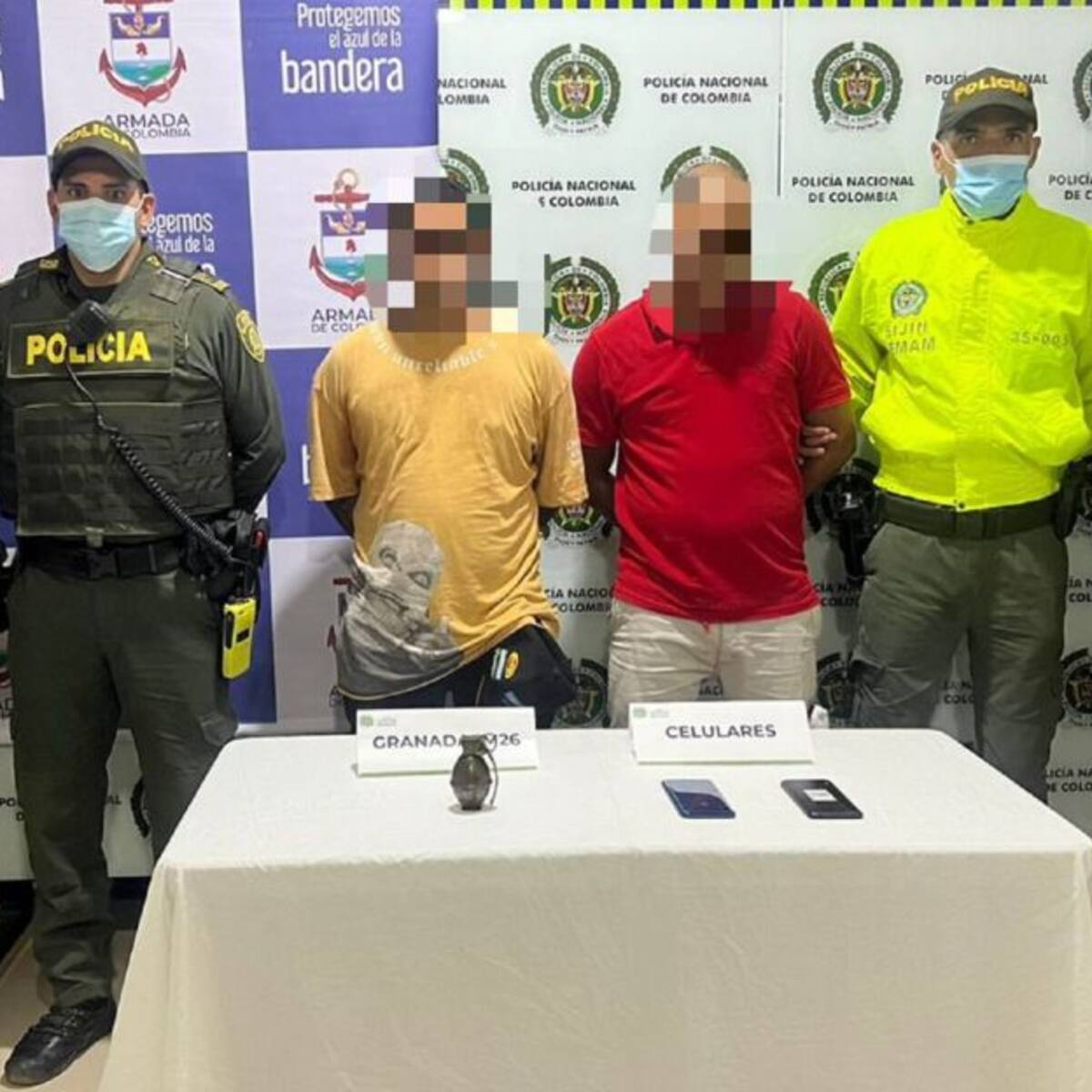 Con una granada agarraron dos presuntos integrantes del Clan del Golfo