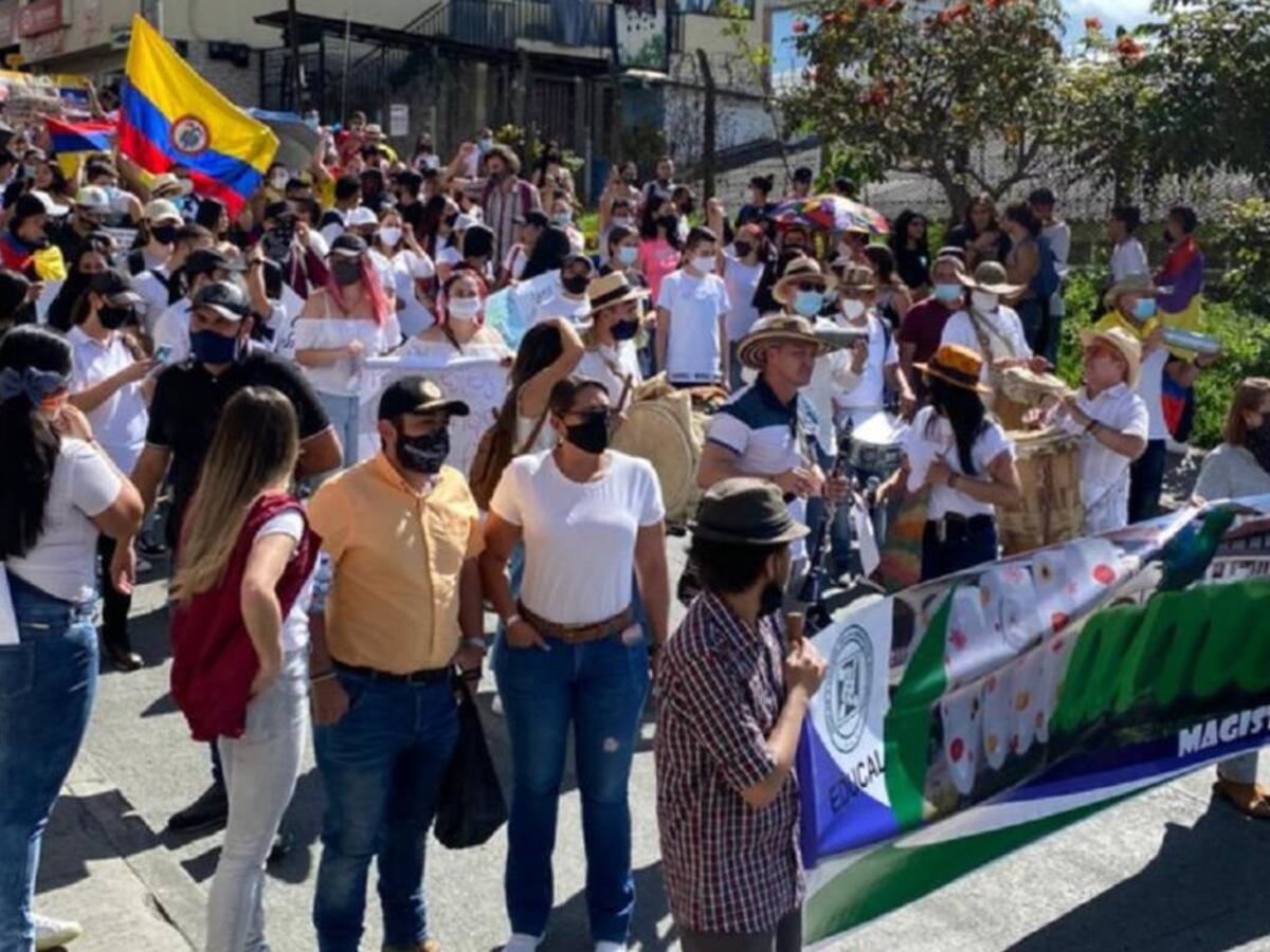 Con agrupaciones artísticas se adelantaron manifestaciones en Villamaría