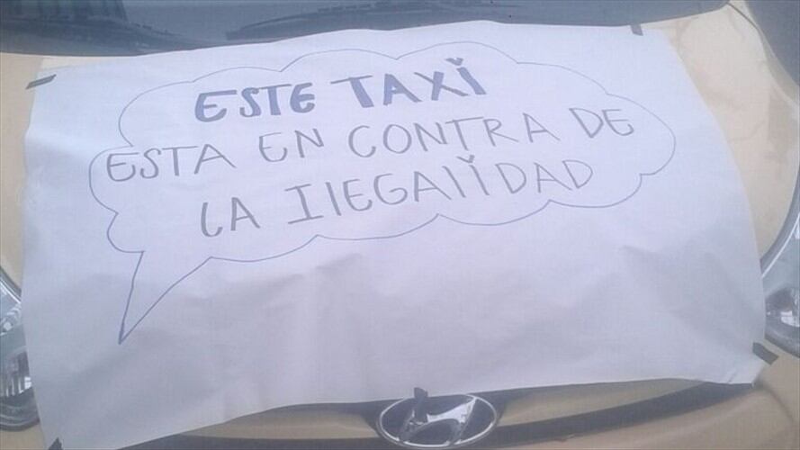 Taxistas se unen a la jornada de paro nacional. Foto: Cortesía/ Asociación de taxistas de Manizales.