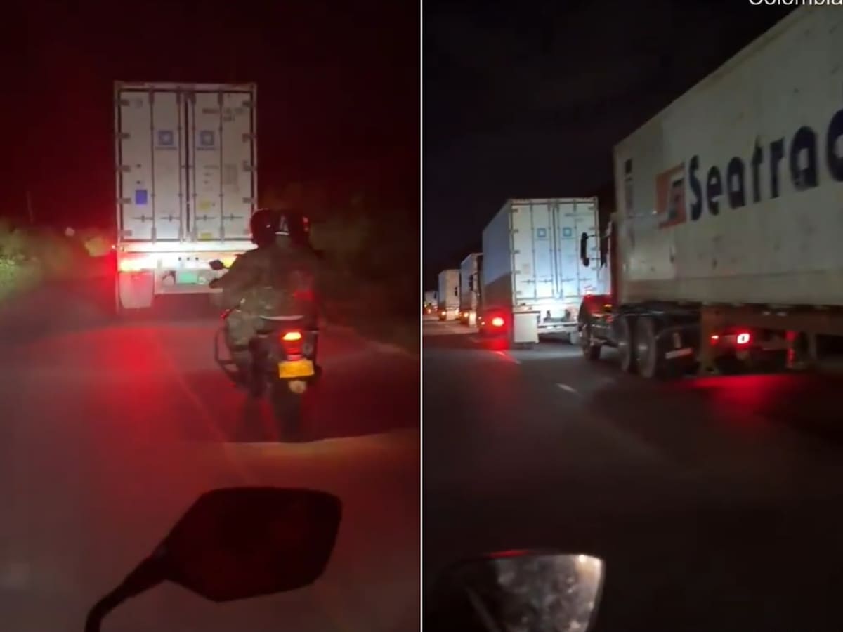 Ejército escolta 30 camiones bananeros hacia el puerto de Santa Marta