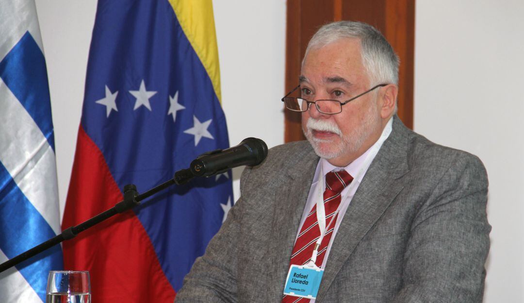 Rafael Lloreda durante su rol como jefe de misión nacional durante los Juegos Panamericanos de Toronto 2015.