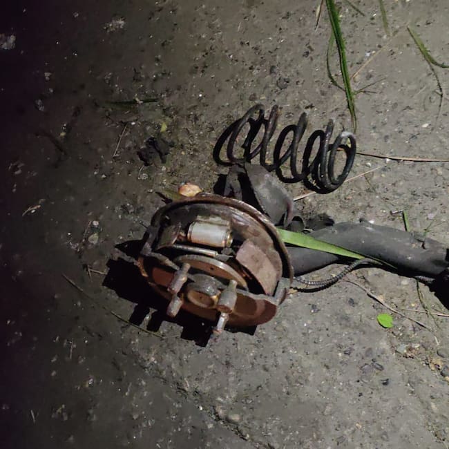 Vehículo particular utilizado para atentar contra la estación de policía de Los Patios había sido hurtado / Foto Caracol Cúcuta