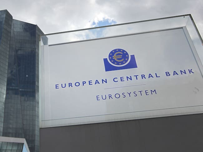 Imagen de referencia de la fachada del Banco Central Europeo. (Photo by Daniel ROLAND / AFP) (Photo by DANIEL ROLAND/AFP via Getty Images)