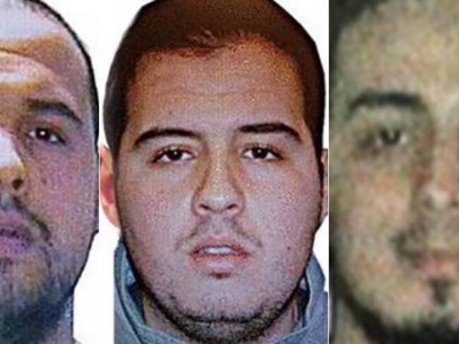 Los dos señalados suicidas y Najim Laachraoui (a la derecha)