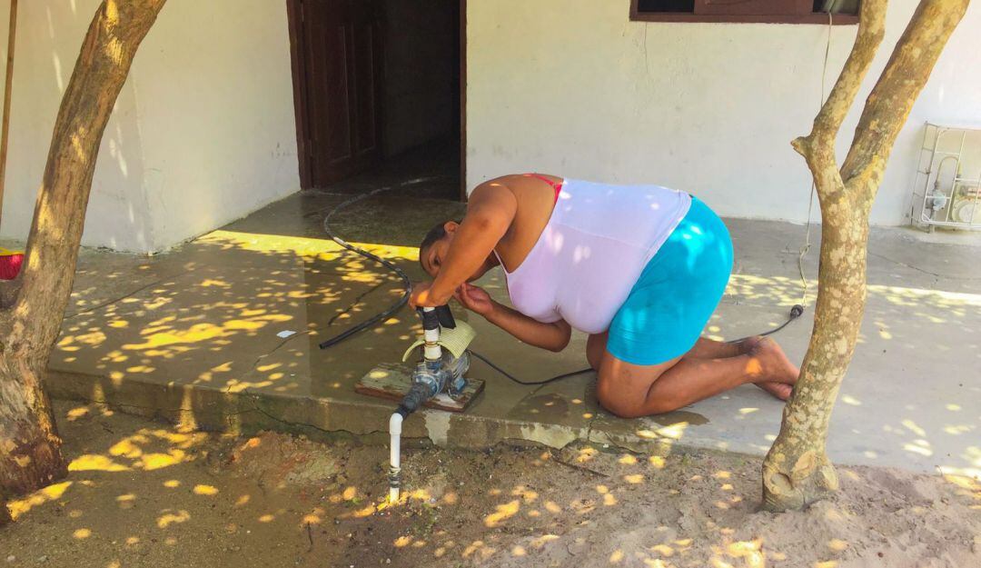 Comunidad sin agua potable. 