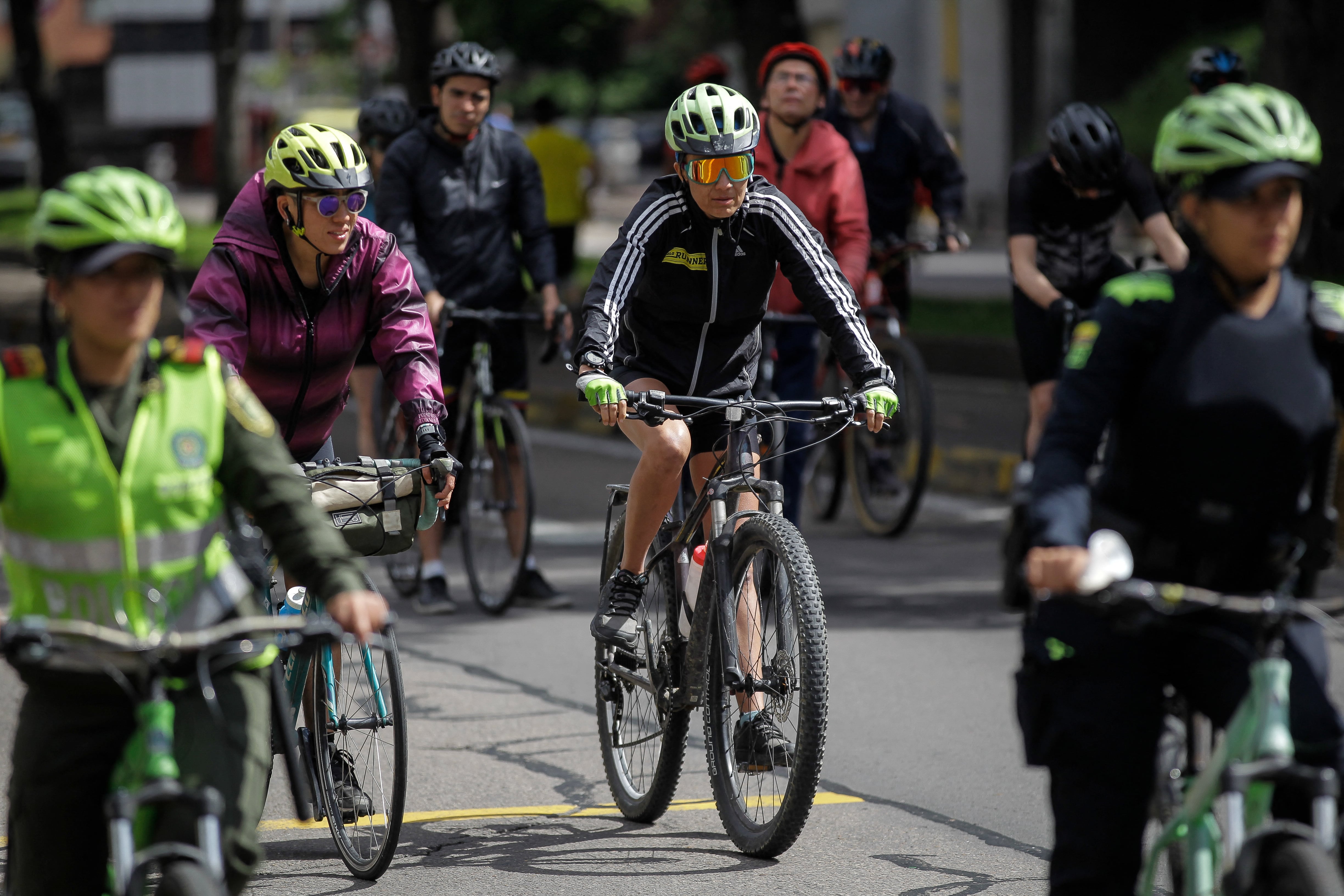 Ciclovía en Bogotá. Foto: Andrea Ariza/AFP via Getty Images