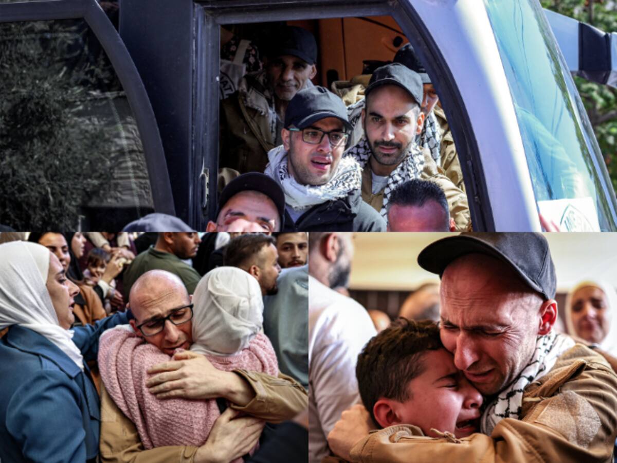Israel deja en libertad a prisioneros palestinos tras la entrega de rehenes