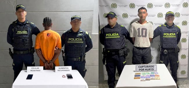Los procedimientos permitieron recuperar prendas de oro y un celular avaluados en más de 7 millones de pesos, además de tarjetas de crédito y dinero en efectivo