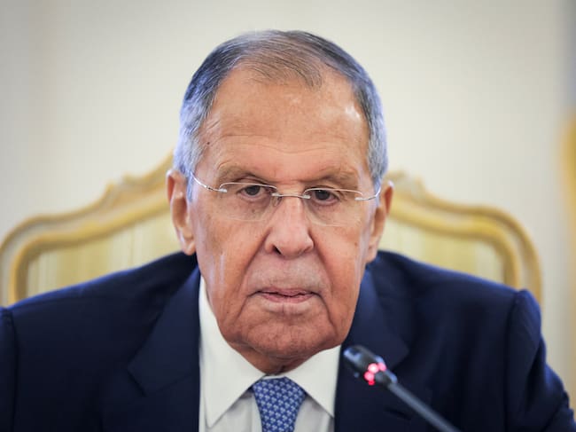 Russia's Foreign Minister Sergey Lavrov listens to Saudi Arabia's Foreign Minister during their meeting in Moscow on September 8, 2026. (Photo by MAXIM SHIPENKOV / POOL / AFP)