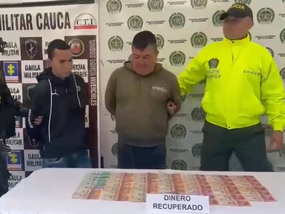 Dos señalados extorsionistas fueron capturados por el Ejército y Policía en Popayán