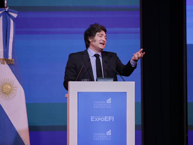 Milei afirma que competirá por la reelección presidencial en las elecciones de 2027 (Photo by Luciano Adan Gonzalez Torres/NurPhoto via Getty Images)