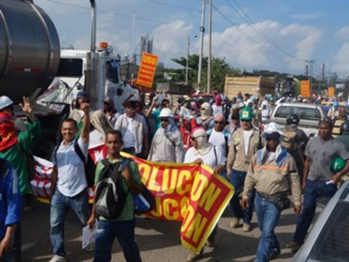 Trabajadores de Ecopetrol en Cartagena se sumaron al paro agrario