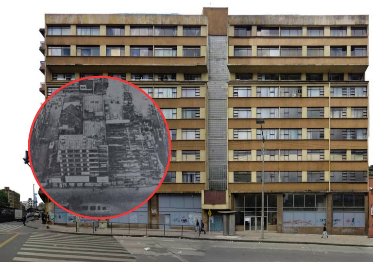 Edificio movido en Bogotá (Instituto Distrital de Patrimonio Cultural - revista Anales de Ingeniería, 1975)