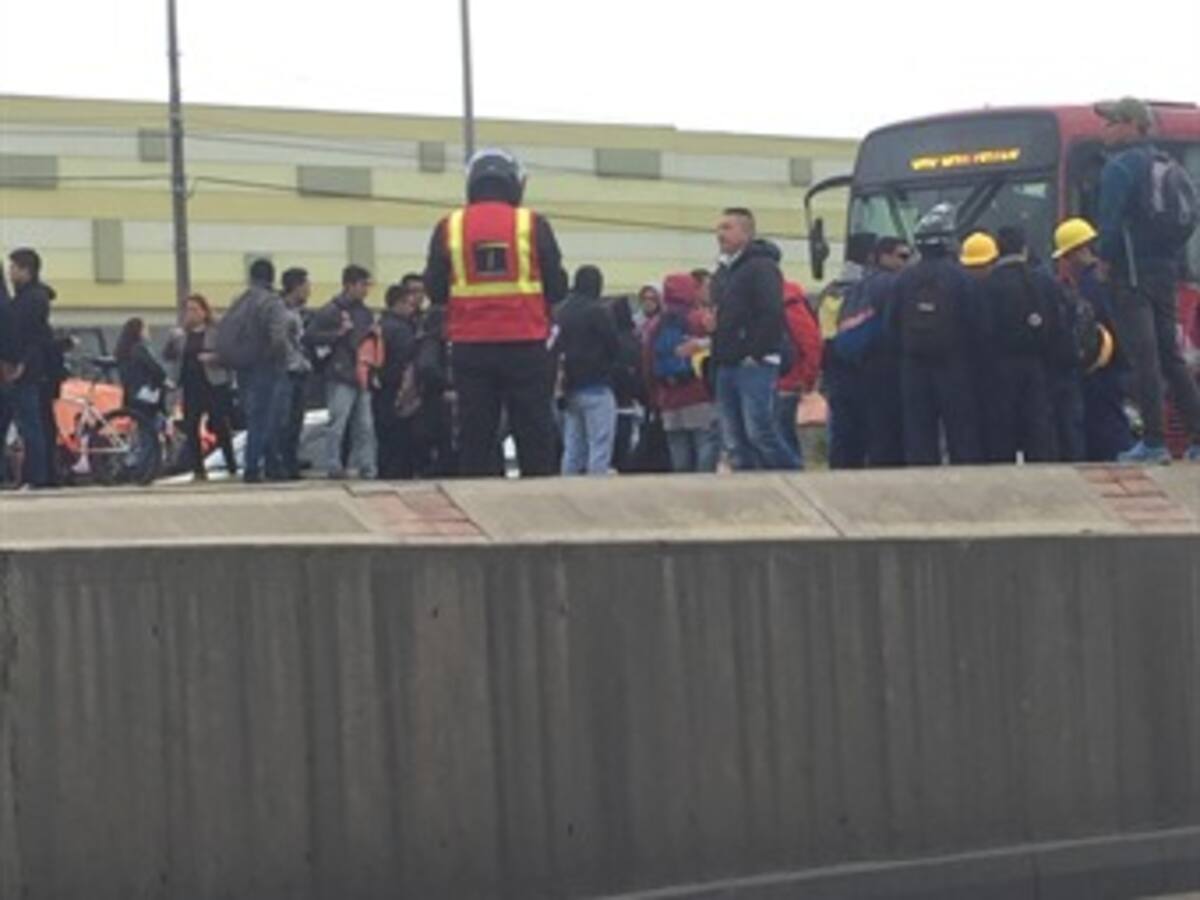 Se registraron bloqueos intermitentes en Transmilenio cerca a Soacha