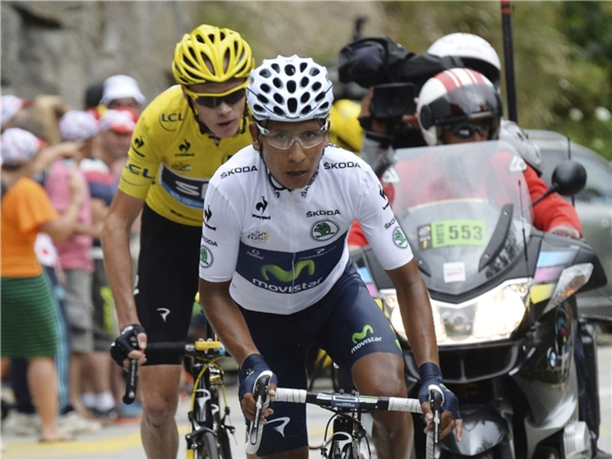 Nairo Quintana mostrando jerarquía en el Alpe D'Huez