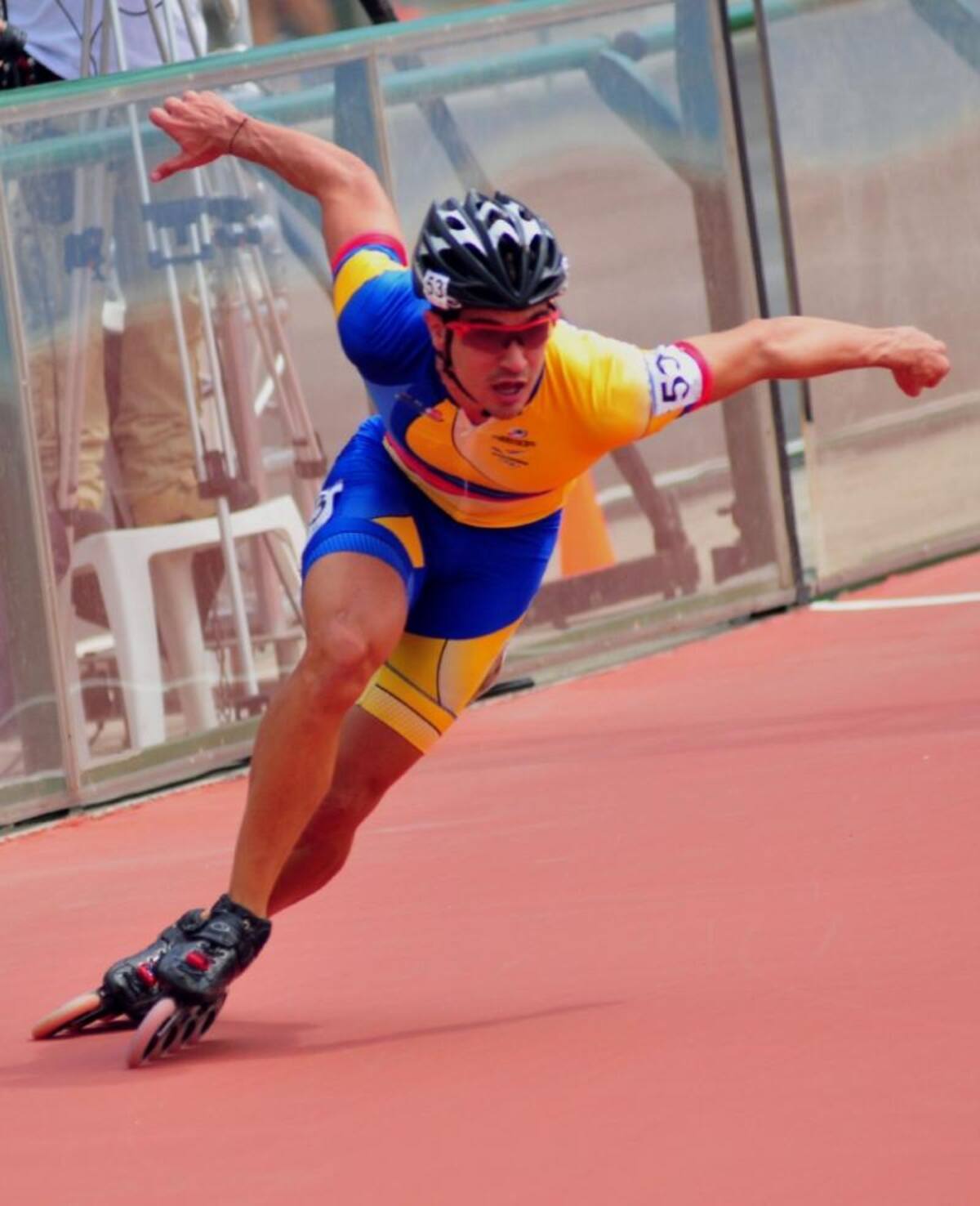 Andrés Felipe Muñoz,  en la contrarreloj de los 300 metros clasificatoria femenino y masculino.