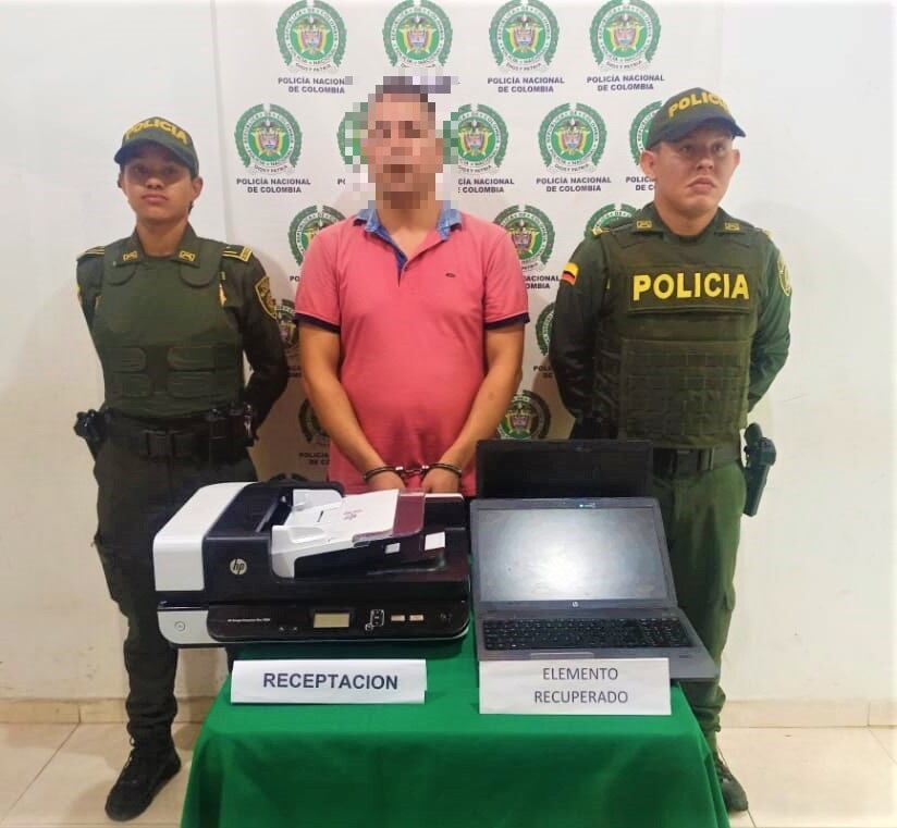 Hombre capturado por Hurto