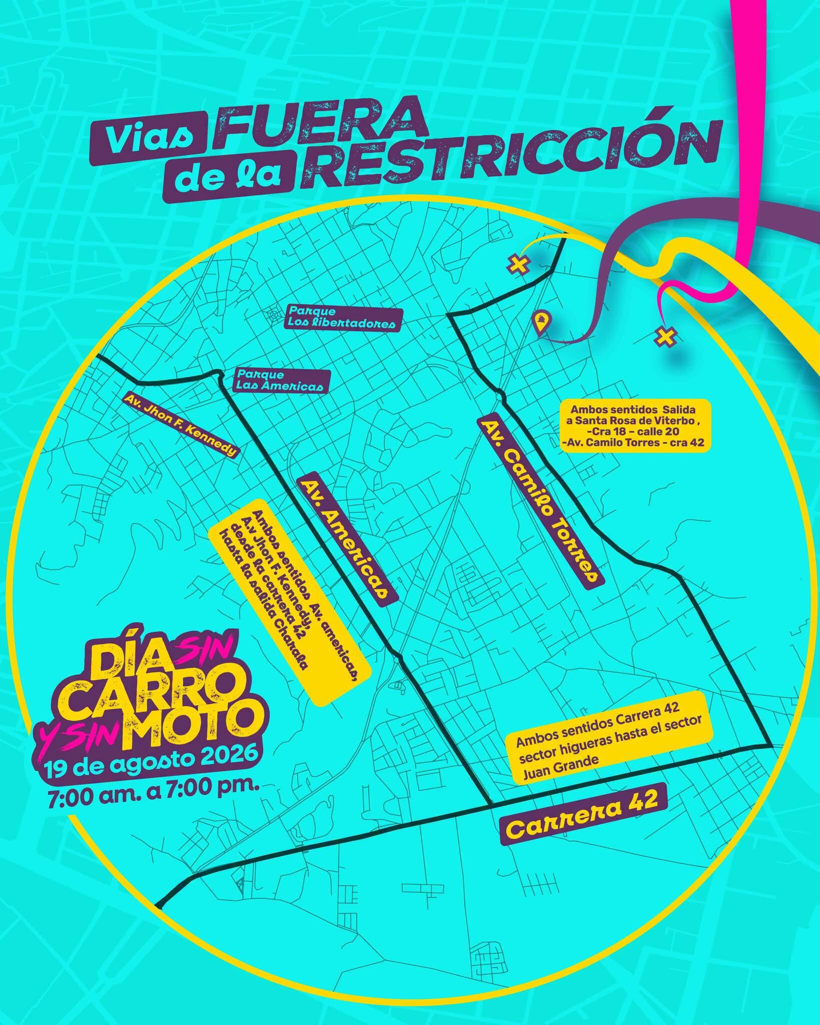 Cerca de 17.000 carros y motocicletas particulares dejarán de circular durante la jornada