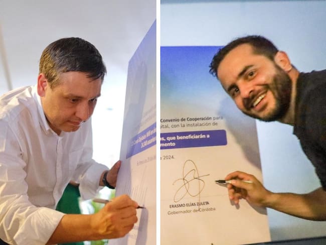 El ministro TIC, Mauricio Lizcano, firmó un convenio con el gobernador Erasmo Zuleta, para la instalación de 220 zonas Wifi con internet gratuito.