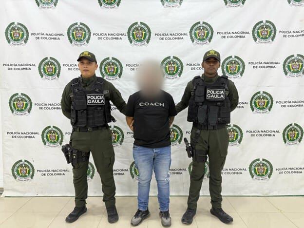 Alias Muñeco, presunto extorsionista capturado en Montería.