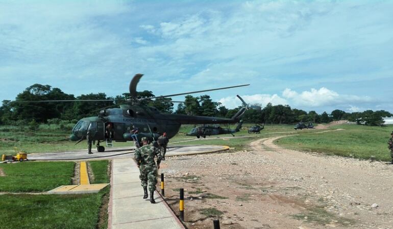 Helipuerto en Tibú / Dos militares heridos con artefacto explosivo