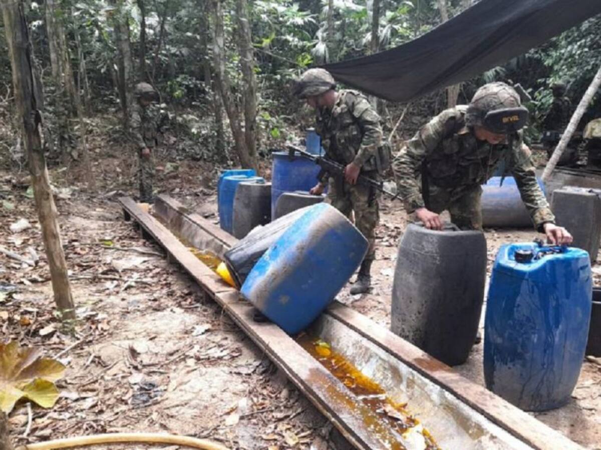 Destruido laboratorio que procesaba 400kg de coca al mes en Turbo