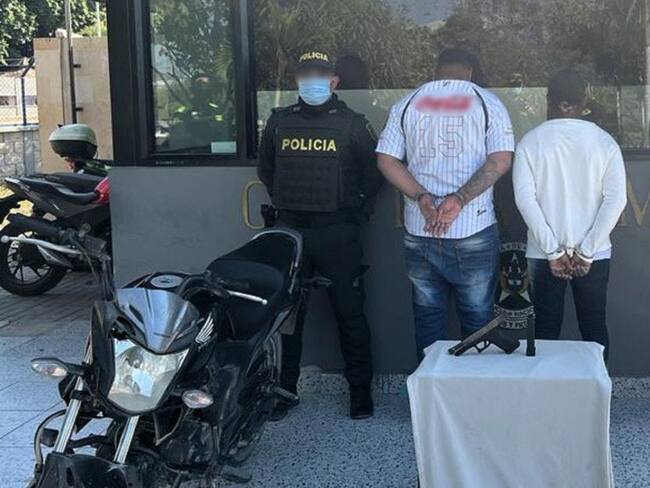 Los presuntos homicidas fueron capturados tras una persecución y un cruce de disparos con los uniformados de la Policía