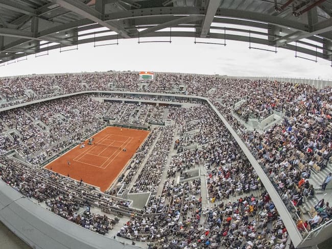 Estadio Philippe Chatrier, escenario principal de Roland Garros. 
