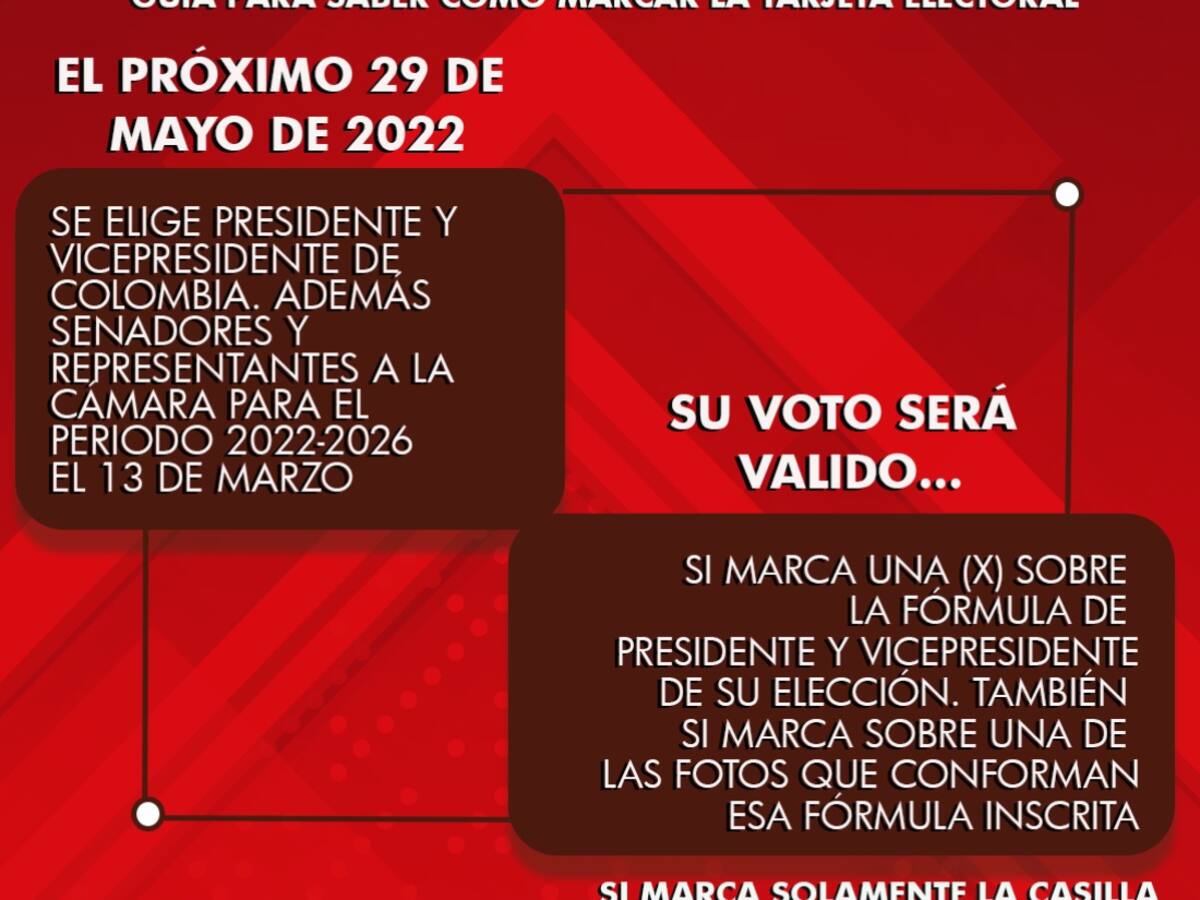 Elecciones Colombia 2022: esta es la forma correcta de votar