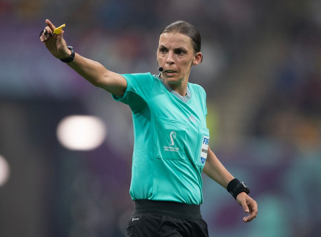 AL KHOR, QATAR - DECEMBER 01: Referee  Stephanie Frappart during the FIFA World Cup Qatar 2022 Group E match between Costa Rica and Germany at Al Bayt Stadium on December 1, 2022 in Al Khor, Qatar. (Photo by Visionhaus/Getty Images)