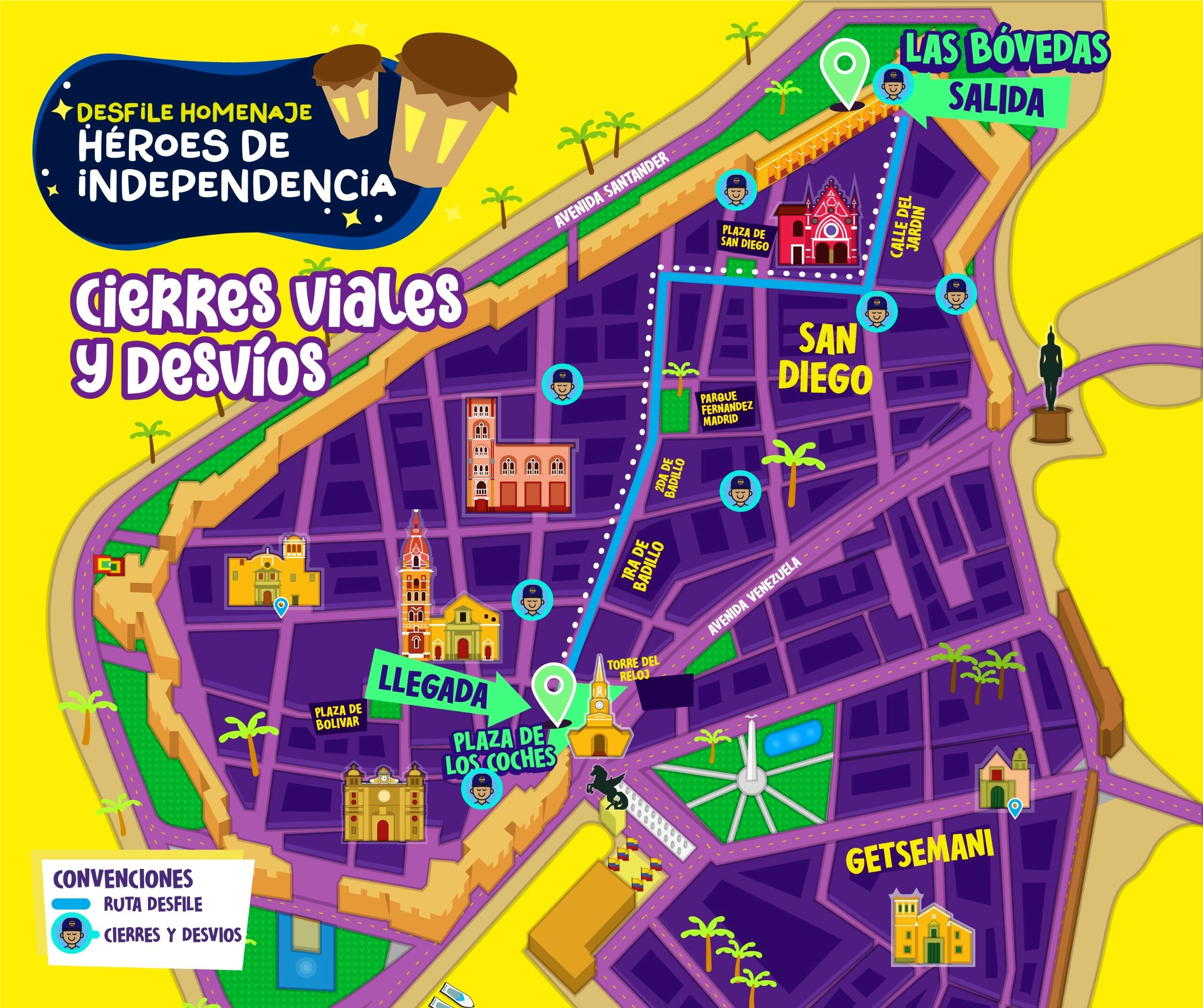 Este miércoles Desfile Homenaje a los Héroes de Independencia en el Centro Histórico.