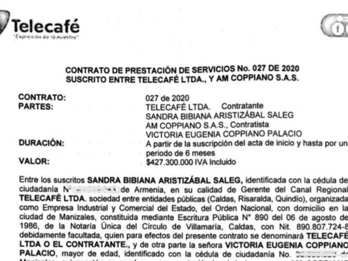 Contraloría revisa contrato de la Alcaldía de Manizales y Telecafé