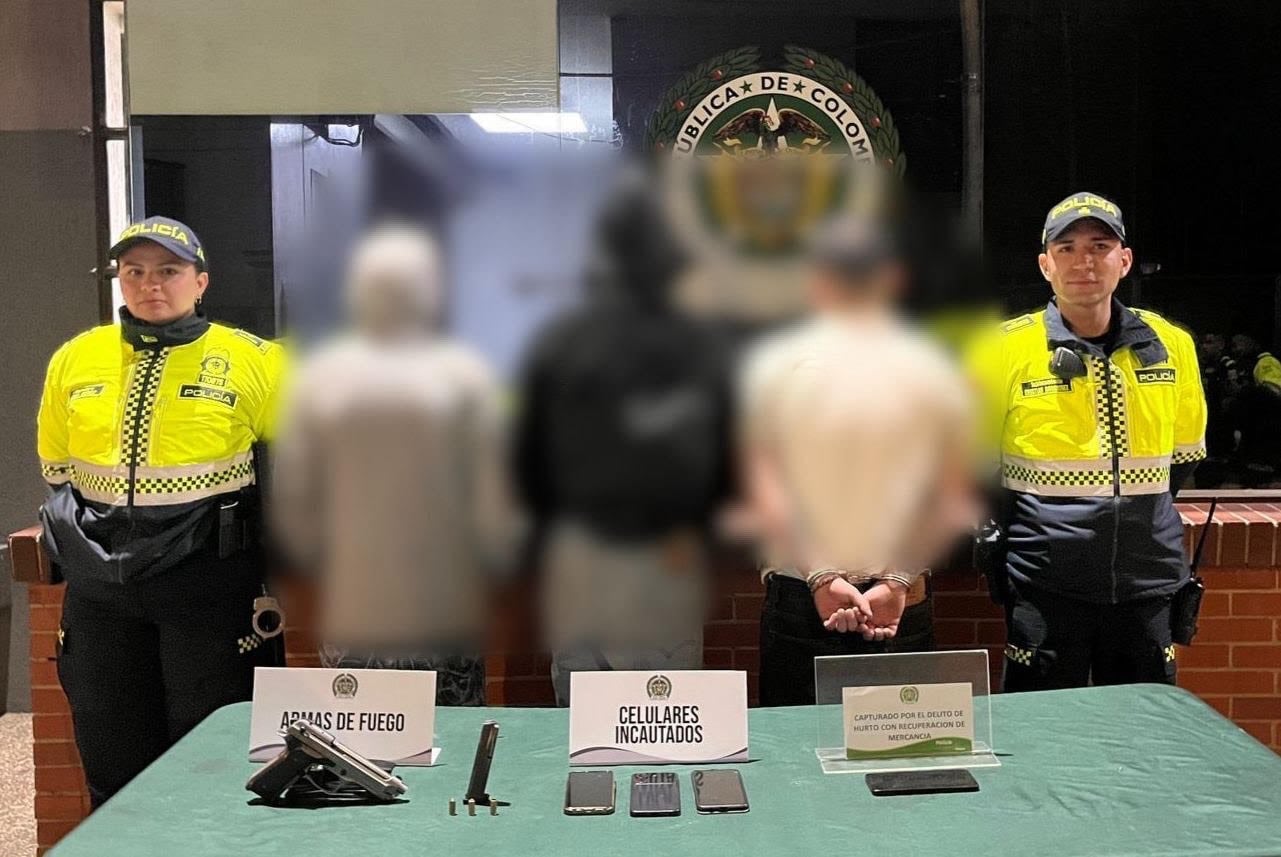 Captura en Bosa. Foto. Policía Metropolitana de Bogotá.