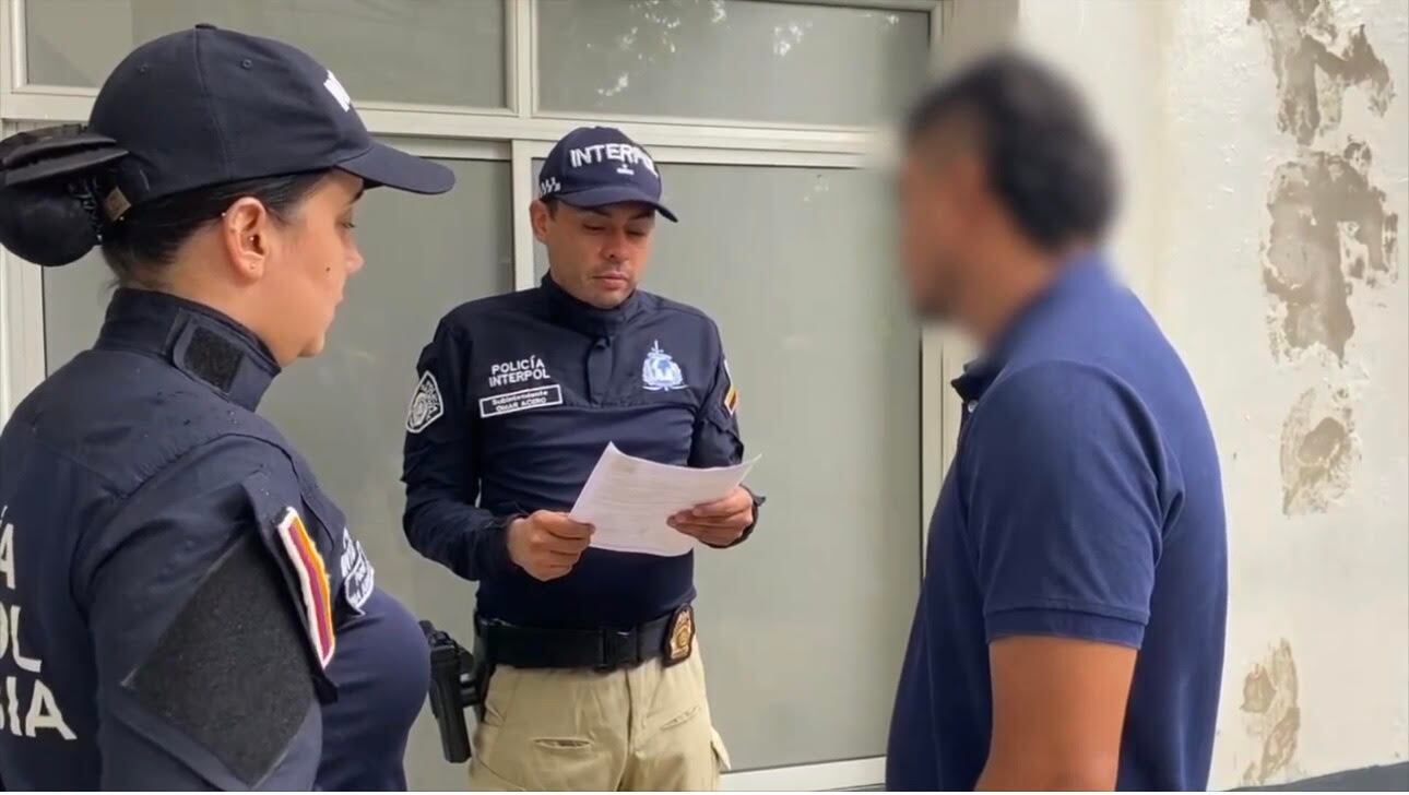 Alias "Dios" fue puesto a disposición de la Fiscalía, que ahora adelanta los trámites para su extradición a Perú. Foto: Cortesía.