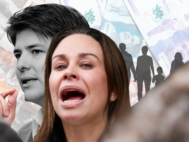 María Claudia Tarazona, Miguel Uribe (Fotos: Colprensa); Billetes, familia (Getty Images).