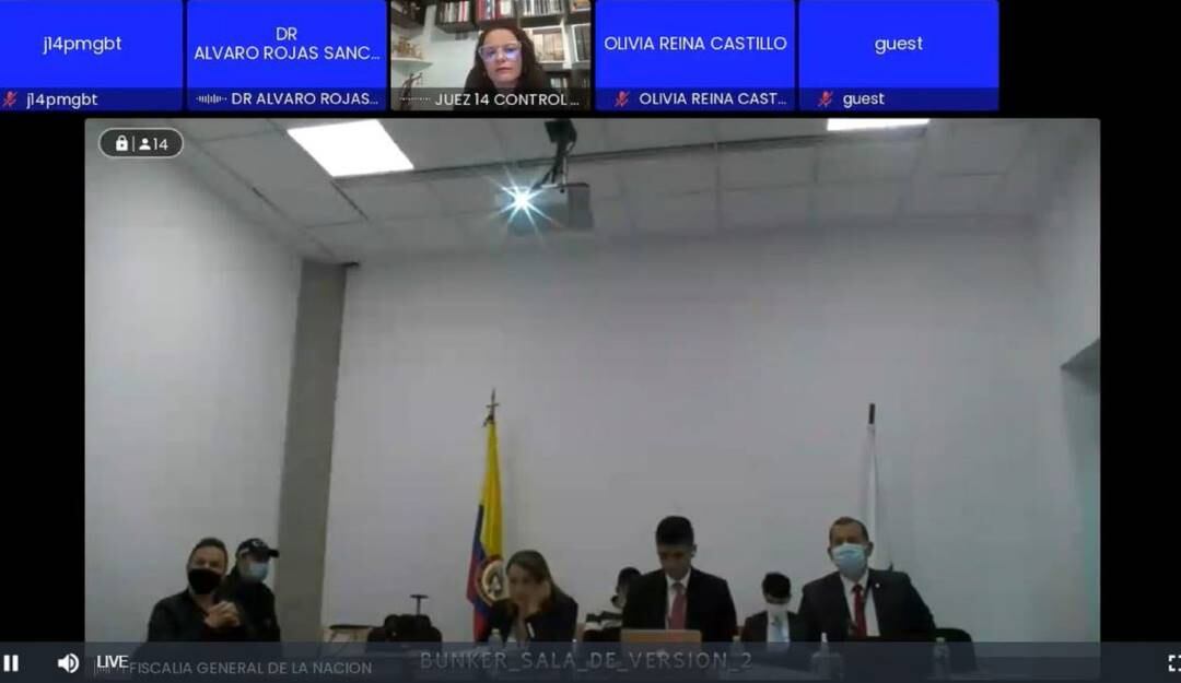 Foto tomada de la audiencia de imputación de cargos 