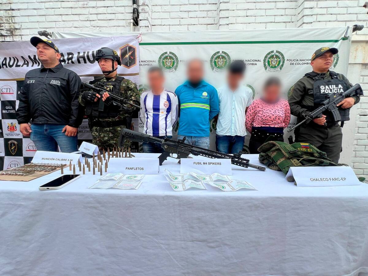Golpe a la red de apoyo del frente Iván Díaz y al Bloque Jorge Suarez Briceño.