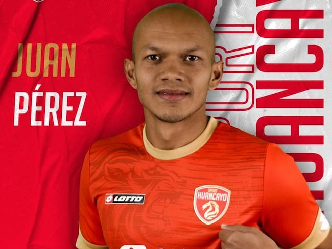 Juan David Pérez, futbolista colombiano de Sport Huancayo de Perú / Foto: @clubshuancayo