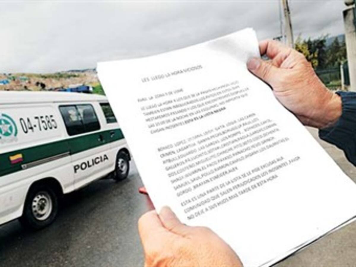 Buscan a autores de panfletos que amenazan de muerte a jóvenes de Ciudad Bolívar