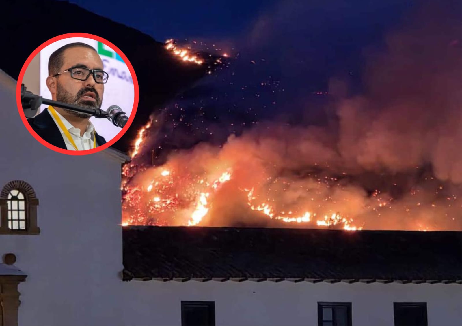 El acalde encargado de Villa de Leyva señaló que se evacuarán 10 viviendas y el fuego habría consumido más de 40 hectáreas.