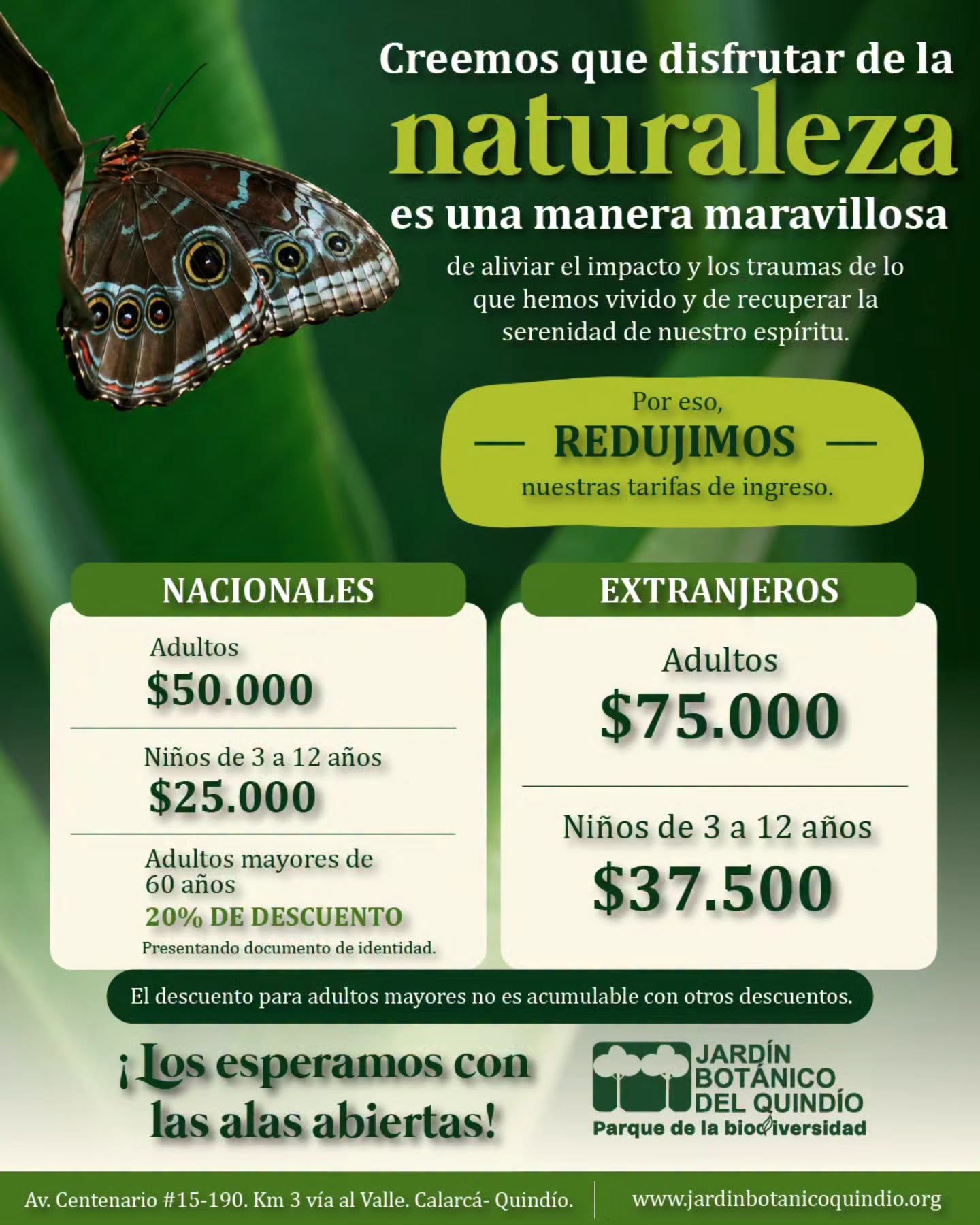 Foto: Cortesía Jardín Botánico del Quindío
