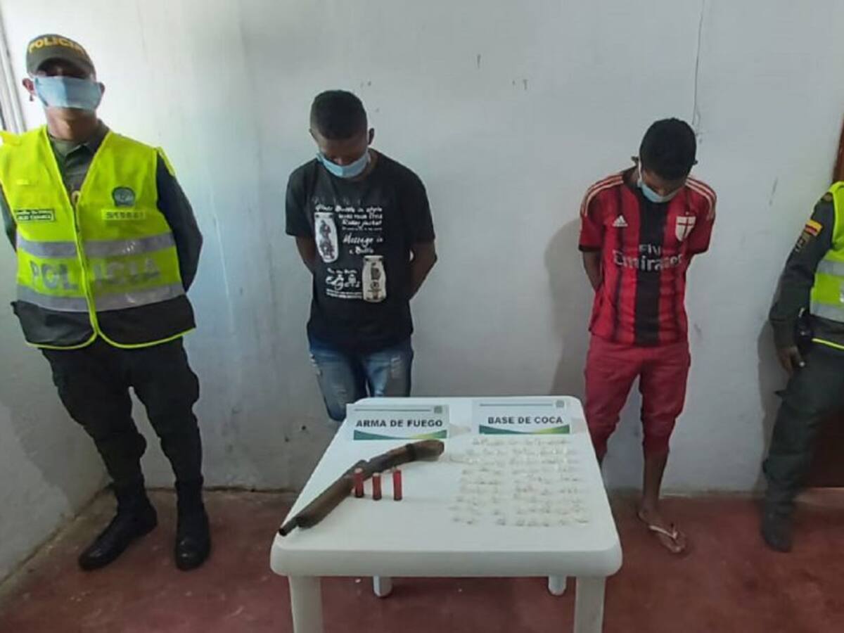 Con escopeta y droga, capturan a dos hombres en Calamar- Bolívar