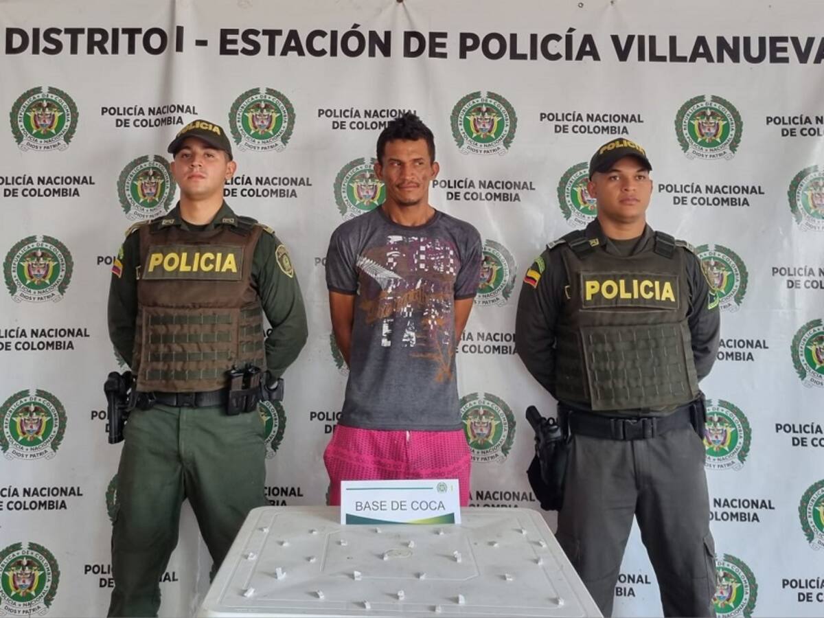 Comunidad delató a ‘Mono Imperio’ por vender droga y la Policía lo capturó en Villanueva