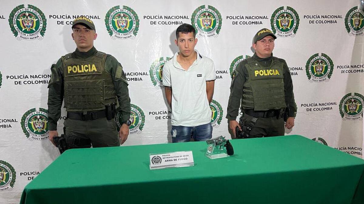 En Neiva capturan una persona por el delito de porte ilegal de armas de fuego