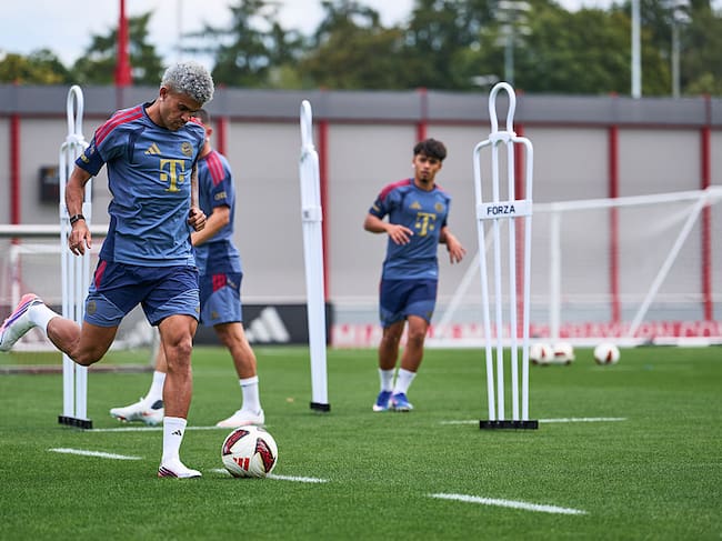 Luis Díaz en su regreso a los entrenamientos con el Bayern Múnich / Getty Images