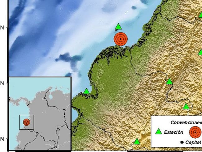 Sismo de magnitud 5.3 en el Pacífico colombiano