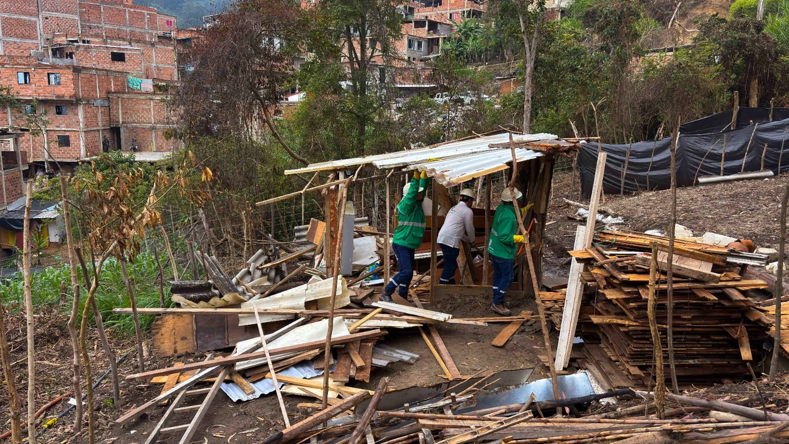 Medellín frena obras ilegales en zona de protección ambiental del corregimiento de Altavista