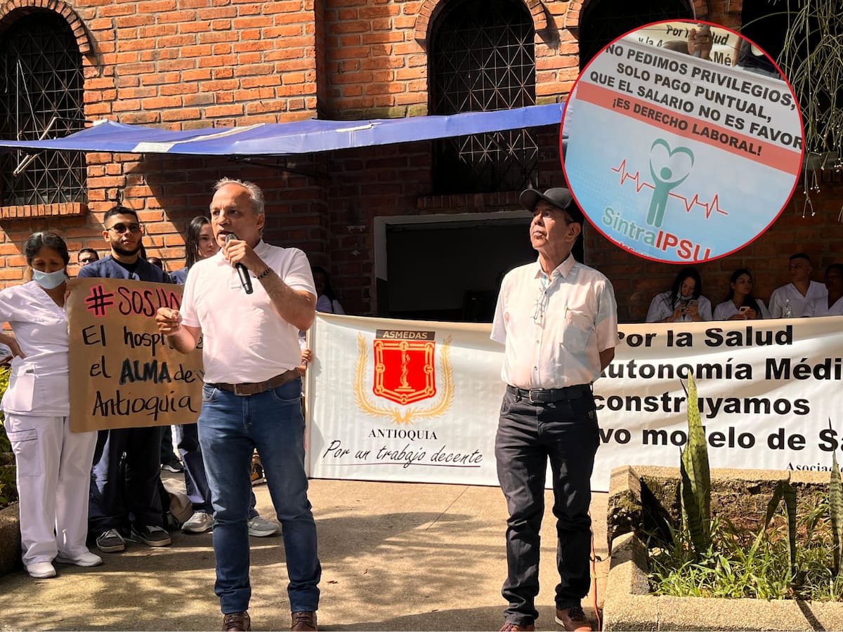 Personal y sindicatos de salud protestaron afuera del HAMA este miércoles por falta de pagos