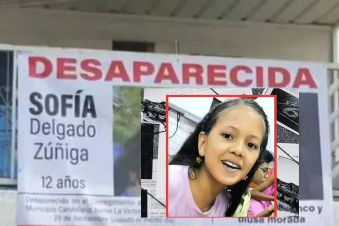 Sofía Delgado, la menor de 12 años que apareció muerta en un cañaduzal en Candelaria.